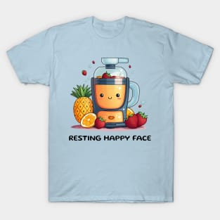 Fruit Juicer Resting Happy Face Funny Healthy Novelty T-Shirt